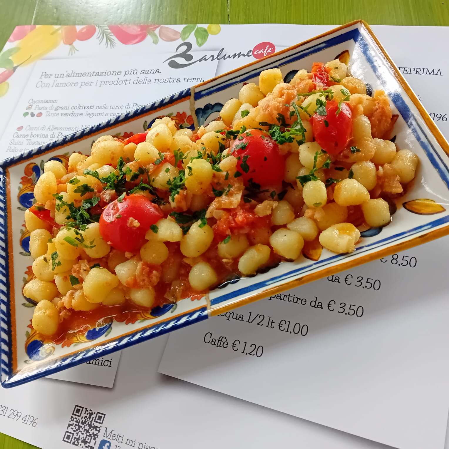 Gnocchi con scorfano e pomodorini – ristorante Barlume Cafè Ospedaletto Pisa